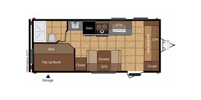 2011 Keystone Hideout 19FLBWE specifications