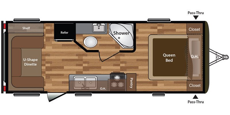 2016 Keystone Hideout 21FQWE specifications
