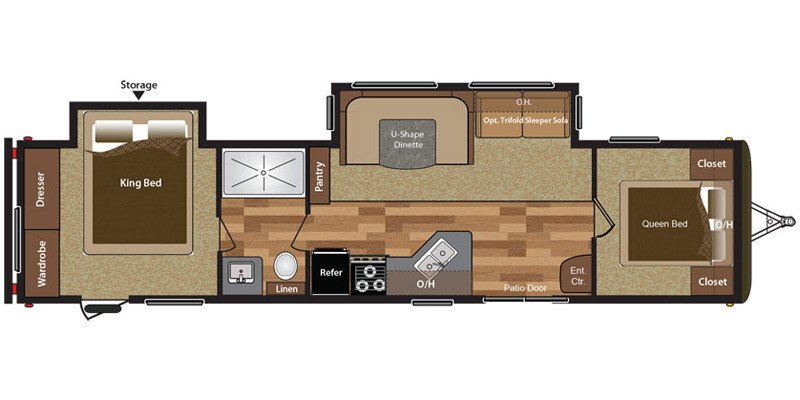 2016 Keystone Hideout 38FQDS specifications