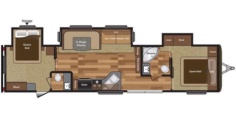 2016 Keystone Hideout 38FQTS specifications