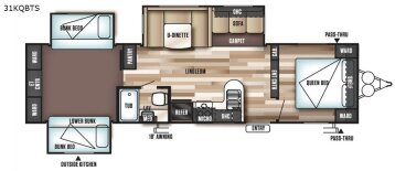 2017 Forest River Wildwood 31KQBTS