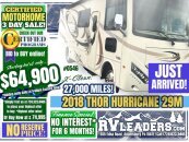 2018 Thor Hurricane 29M
