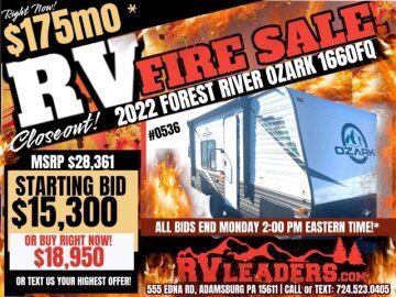 2022 Forest River Ozark 1660FQ