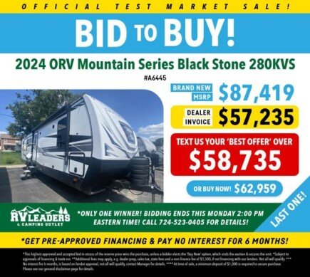 Photo 1 for New 2024 Outdoors RV Black Stone