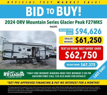 Photo 1 for New 2024 Outdoors RV Glacier Peak