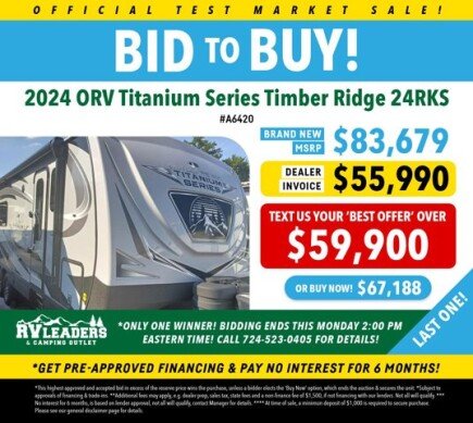 Photo 1 for New 2024 Outdoors RV Timber Ridge