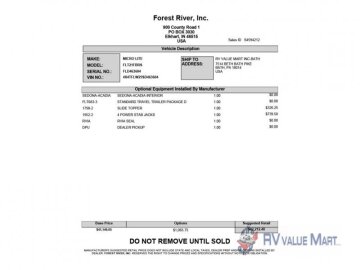 New 2025 Forest River Flagstaff 21FBRS
