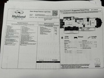 New 2025 Highland Ridge Open Range