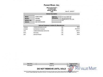 Photo 1 for New 2026 Forest River Cedar Creek