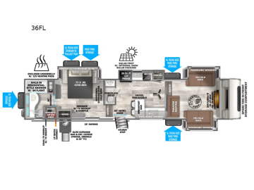 New 2026 Forest River Wildwood 36FL