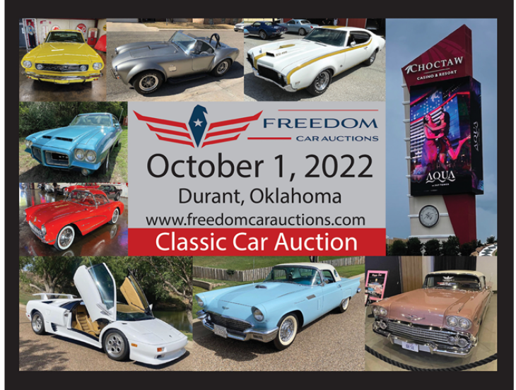 Spanky's Freedom Car Auctions in association with Choctaw Casino & Resort will host a Collector and Special Interest Car Auction