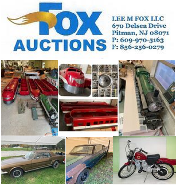 Public Auction - Steam Locomotive, Antique Cars, Antiques - Live & Online Bidding