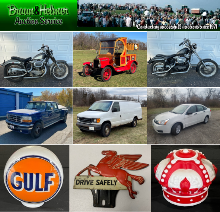 Annual Braun & Helmer Auction Extravaganza - Cars, Trucks, Motorcycles & Automobilia
