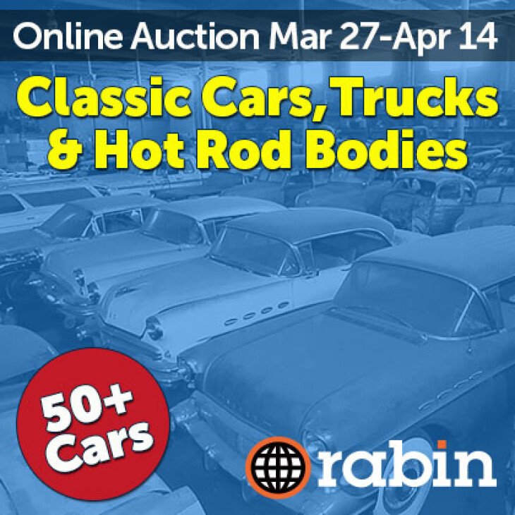 Rabin Worldwide Auctions Presents Public Auction of Entire Classic Car & Parts Collection!