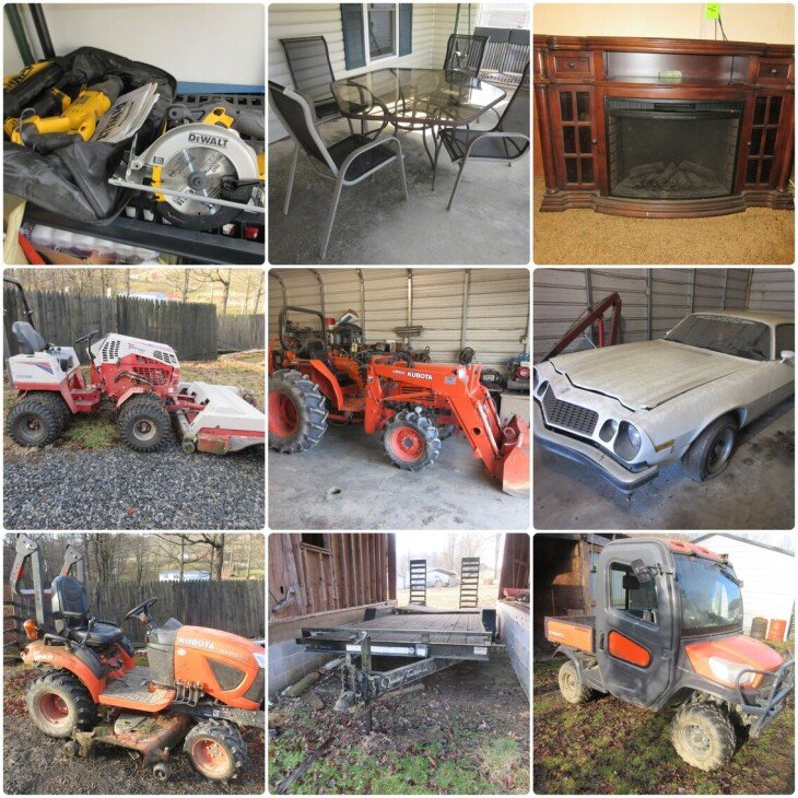 Estate Auction - featuring 1975 Camaro Z28 & 2014 Kubota RTVS1100C Diesel UTV - Online Only