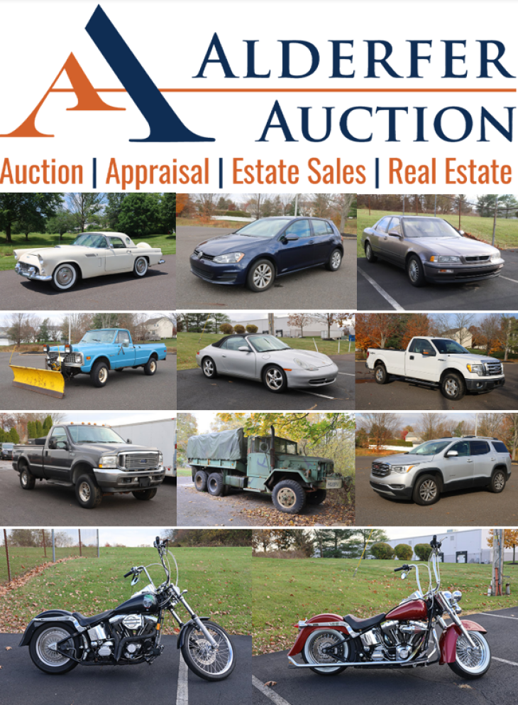 Alderfer Auction - Vehicles, Motorcycles & Equipment - Online Only Auction