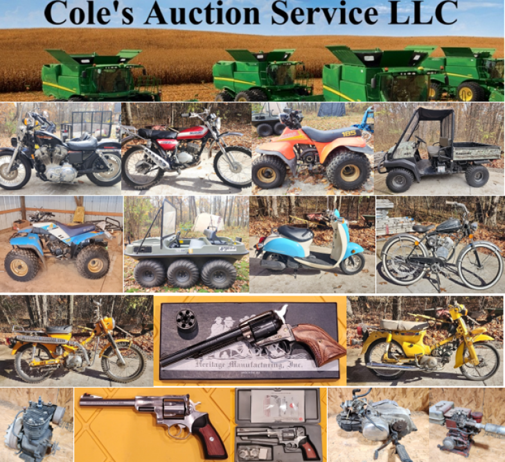 Live Public Auction - Motorcycles, Offroad Vehicles, Tools, Equipment & Firearms - Live Bidding Only