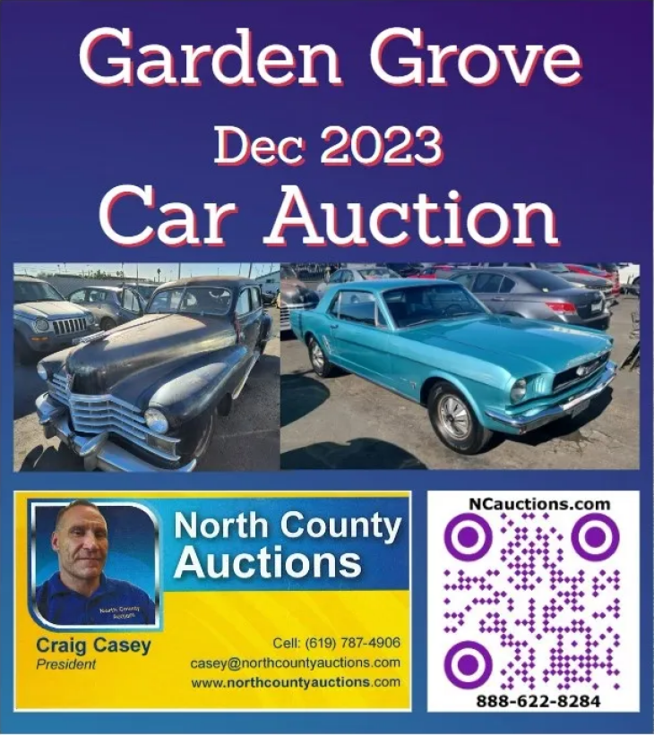 2023 Garden Grove Car Auction - Classic Mustang and Cadillac - Online Only
