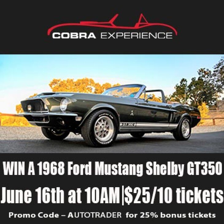 The Cobra Experience - 1968 FORD MUSTANG SHELBY COBRA GT350 CONVERTIBLE SWEEPSTAKES