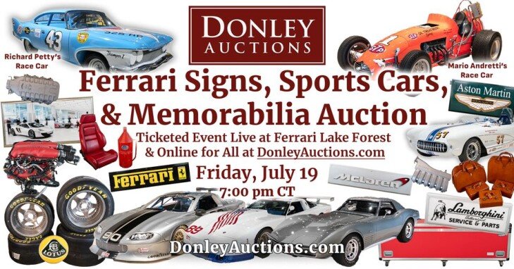 Ferrari Signs, Sports Cars, & Memorabilia Auction - Live with Online Bidding