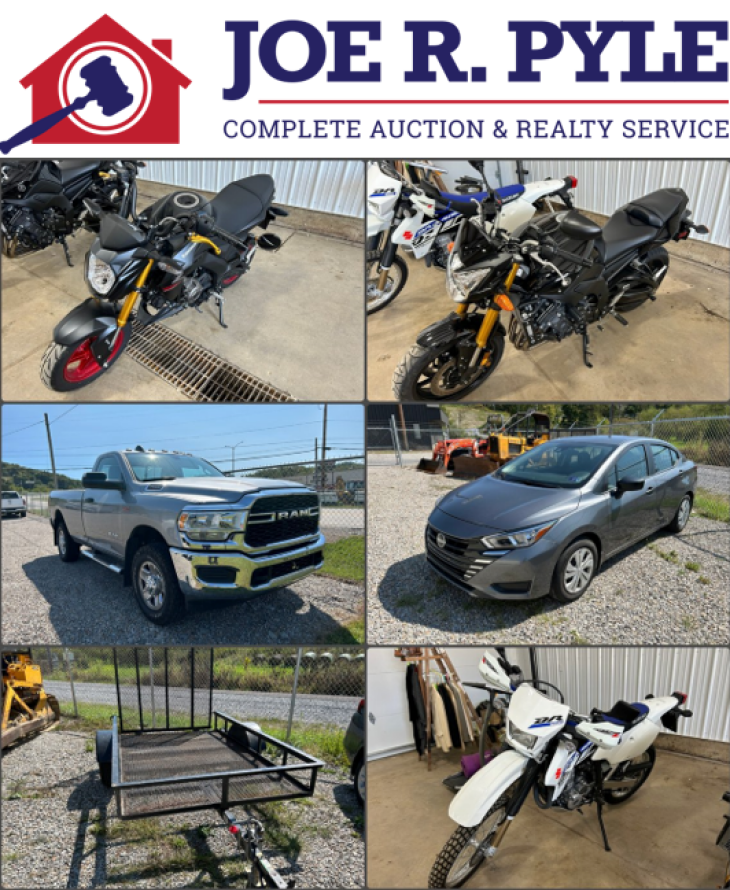 Like New Vehicles and Motorcycles - Online Only Auction
