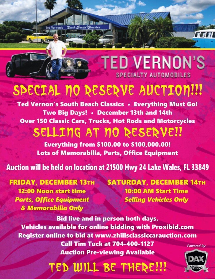 Ted Vernon's South Beach Classics - No Reserve Auction - Live with Online Bidding