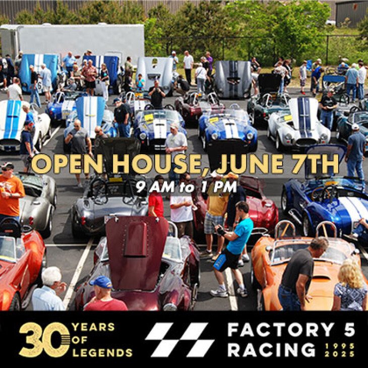 Factory Five Presents 30th Anniversary Open House Begins!