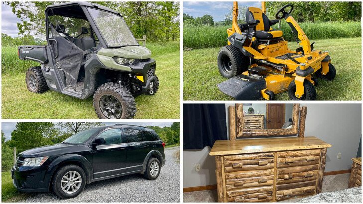 Kiko Auctioneers Presents Can-Am Defender, Cub Cadet Zero-Turn, Dodge Journey, Tools, Furniture