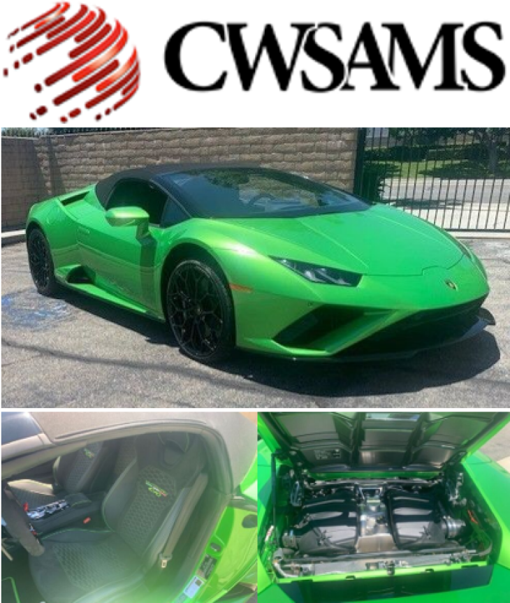 U.S. Treasury Live Auction - 2020 Lamborghini Huracan EVO Spyder
