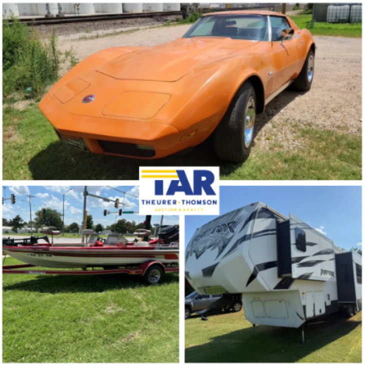 1973 Stingray Corvette/1987 Ranger Boat/2014 Keystone Raptor Toy Hauler - Online Only Auction