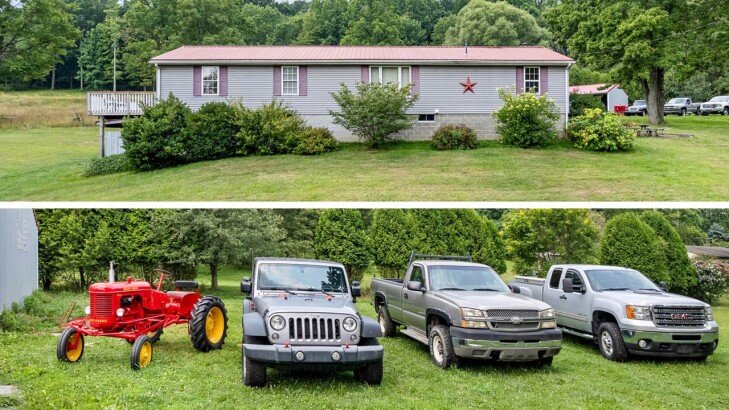 Kiko Auctioneers Presents 13+/- Acre Hobby Farm, Nice Ranch Home, Outbuildings, Trucks, Tractors, Equipment, Tools