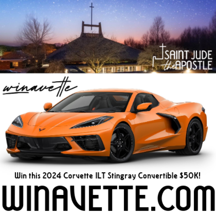 St. Jude the Apostle Raffle - 2024 Corvette Stingray Convertible 1LT