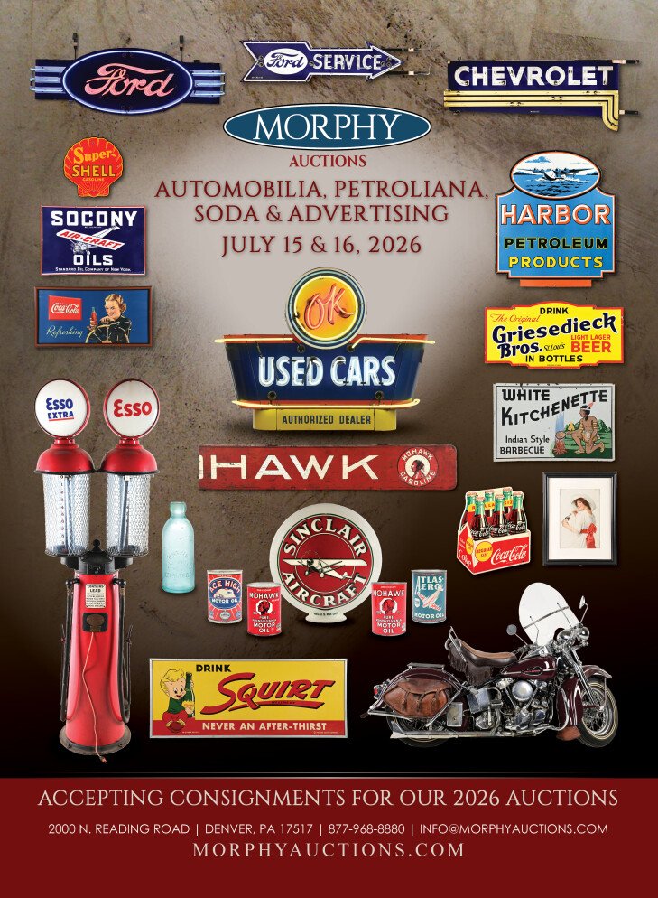 Morphy Automobilia, Petroliana, & Soda Advertising Auction - Live & Online Bidding